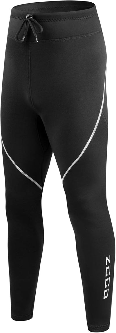 ZCCO Herren und Damen Neoprenhose, 1,5mm/3mmLange Neoprenhose, Tauchhose zum Surfen, Kajakfahren, Sc