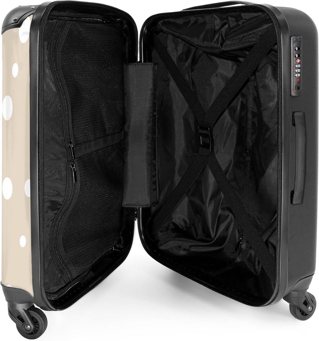 Koffer Mittelgross 67x43x25 cm Hartschalenkoffer L Trolley Rollkoffer 4 Rollen Leicht Hartschale Mit