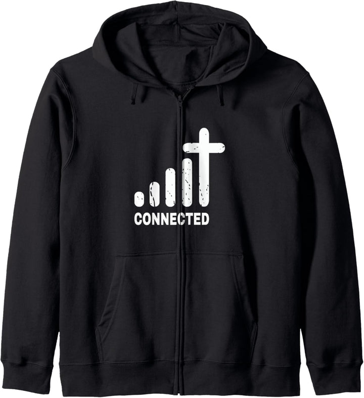Verbunden - Lustige Christliche Jesus Christus Bibel Kirche Frieden Kapuzenjacke