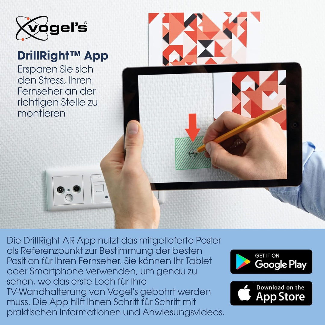 Vogel's Comfort TVM 3845 Hochwertige Schwenkbare TV-Wandhalterung für Fernseher von bis zu 100 Zoll