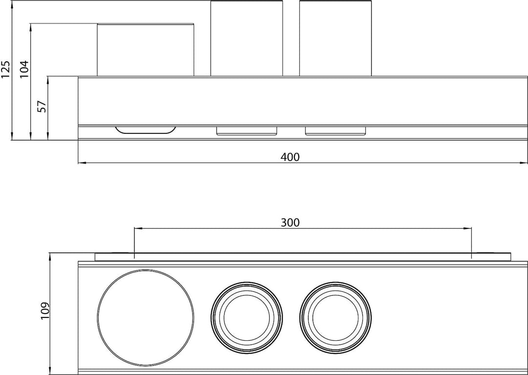 EMCO Aura Relingsystem zur Wandmontage, Ablagefläche mit 2 Kristallgläsern, hochwertiger Glashalter