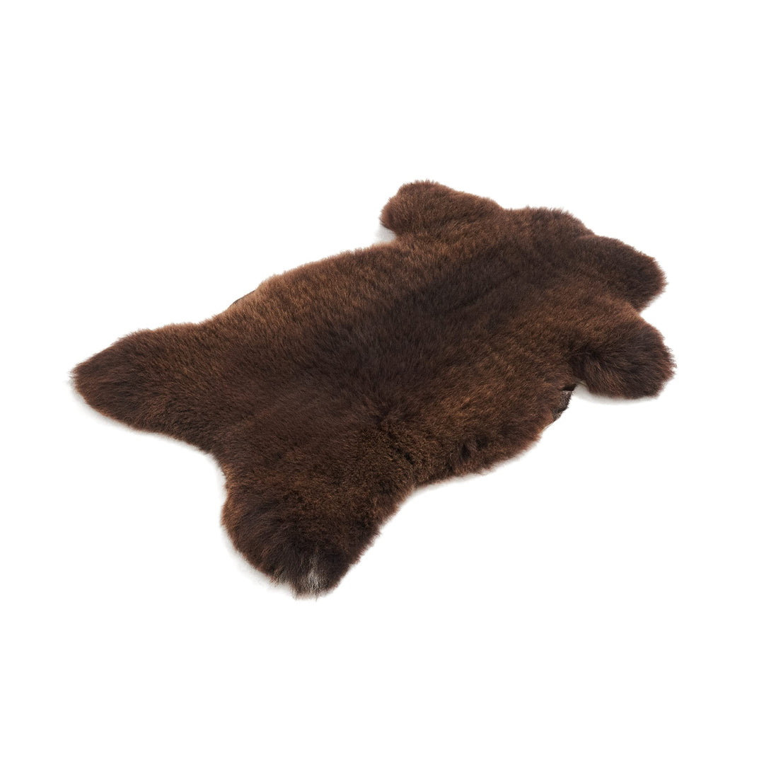 Cakla Lammfell Echt 100-110 cm - Schaffell Echt Gross - Fellteppich Braun - Weich und Flauschig - Fe
