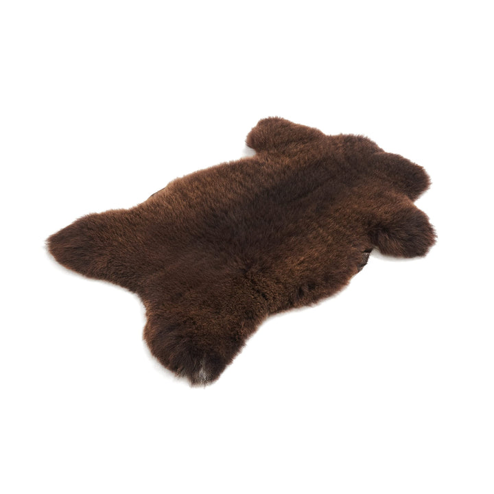 Cakla Lammfell Echt 100-110 cm - Schaffell Echt Gross - Fellteppich Braun - Weich und Flauschig - Fe