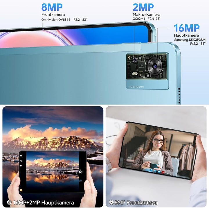 OUKITEL OT5S Tablet 12 Zoll - 2024 Neueste Android 14 Tablet 24GB RAM+256GB ROM(2TB TF) Gaming Table