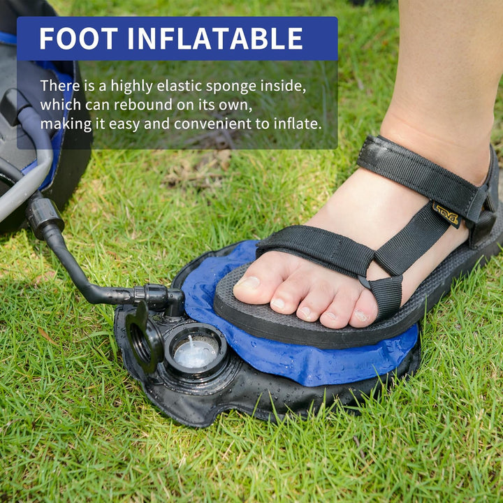 Naturehike Campingdusche mit Pumpe Mobile Aussendusche mit Fusspumpe für Camping, Garten, Reisen, Au