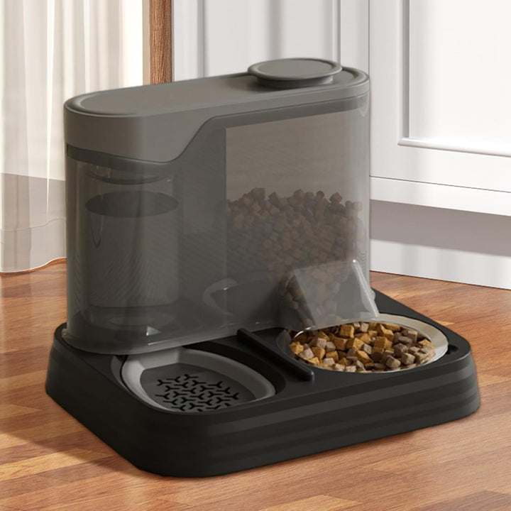 Automatischer Katzenfutterautomat - Haustierfutter- Und Wasserspender | 2-in-1 Nass- Und Trockenfutt