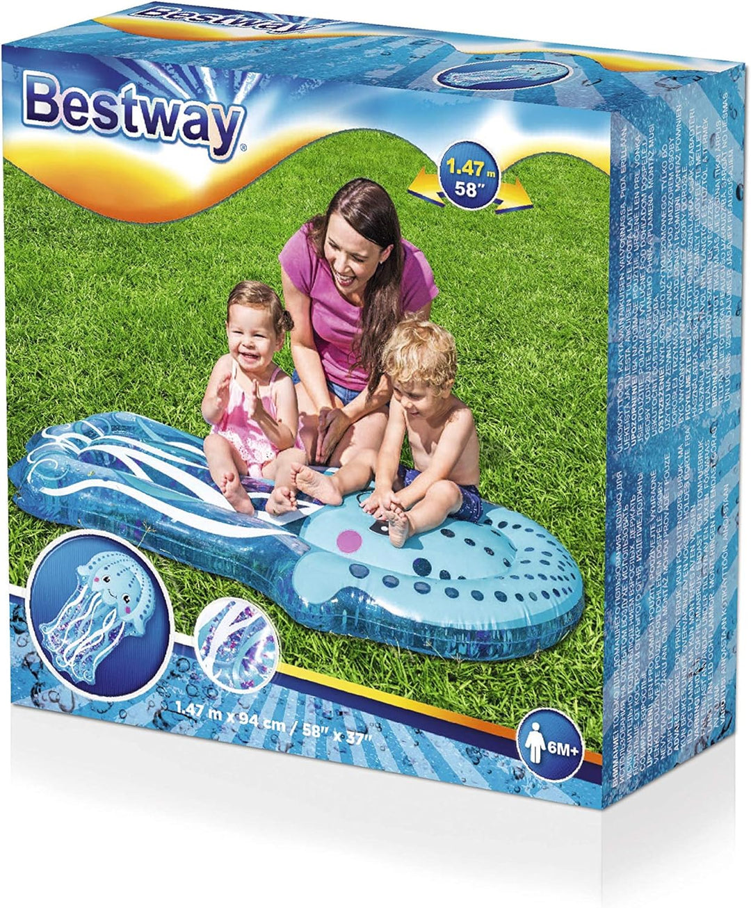 Bestway H2OGO! Wassermatte, Baby-Qualle, 147 x 94 cm