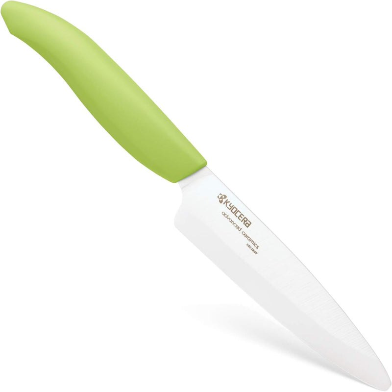 KYOCERA GEN COLOUR Obst- und Gemüse-Keramikmesser FK-110WH-GR Allzweckmesser mit extrem scharfer Ker