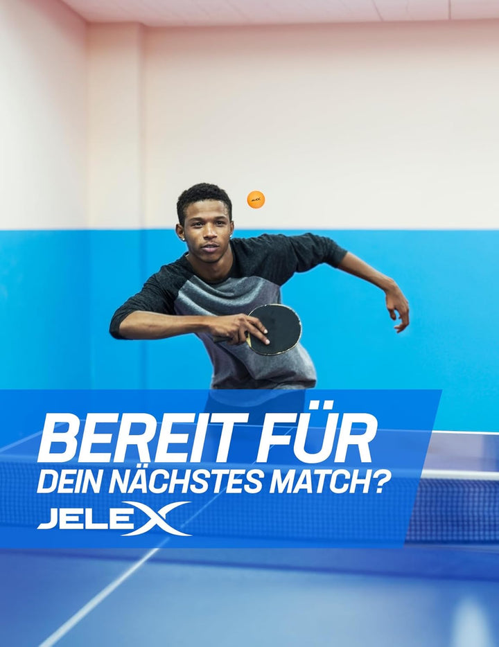 JELEX Sidespin 4er-Set Tischtennis Schläger aus Holz, mit unterschiedlich gefärbter Vorder- und Rück