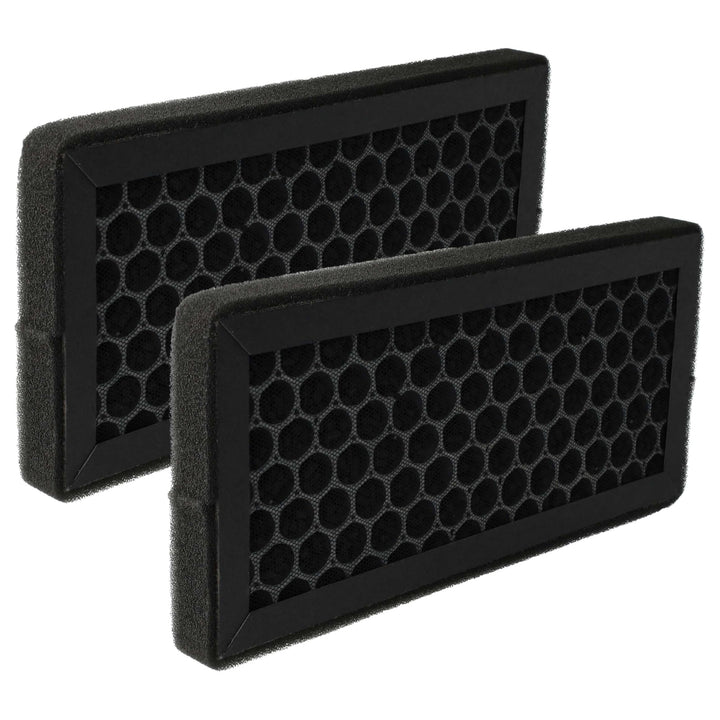 vhbw 2x Aktivkohlefilter Ersatz für Baren B-H04 für Luftreiniger - Luftfilter Schwarz Anthrazit-Grau