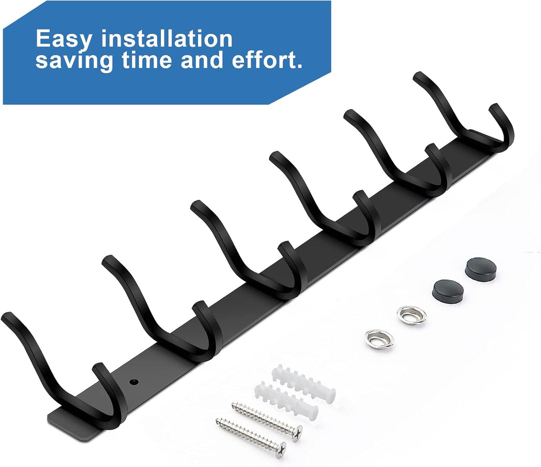 Garderobenhaken Edelstahl, Hakenleiste Kleiderhaken Wand mit 6 Haken, Garderobe Garderobenleiste Wan