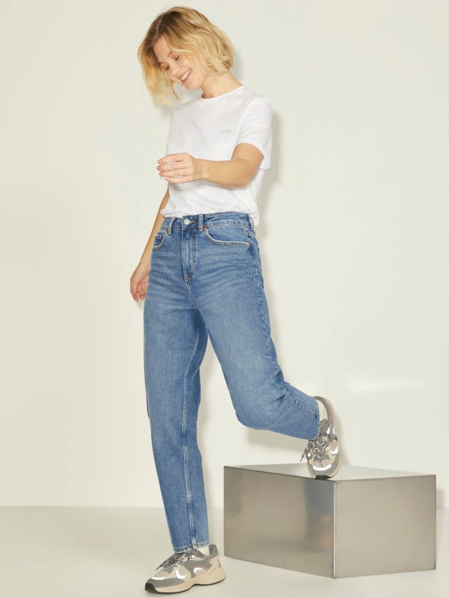 JACK & JONES Damen Jjxx Jxlisbon Mom Hw Cre4005 Jeans, Blue Denim, 28W / 32L EU