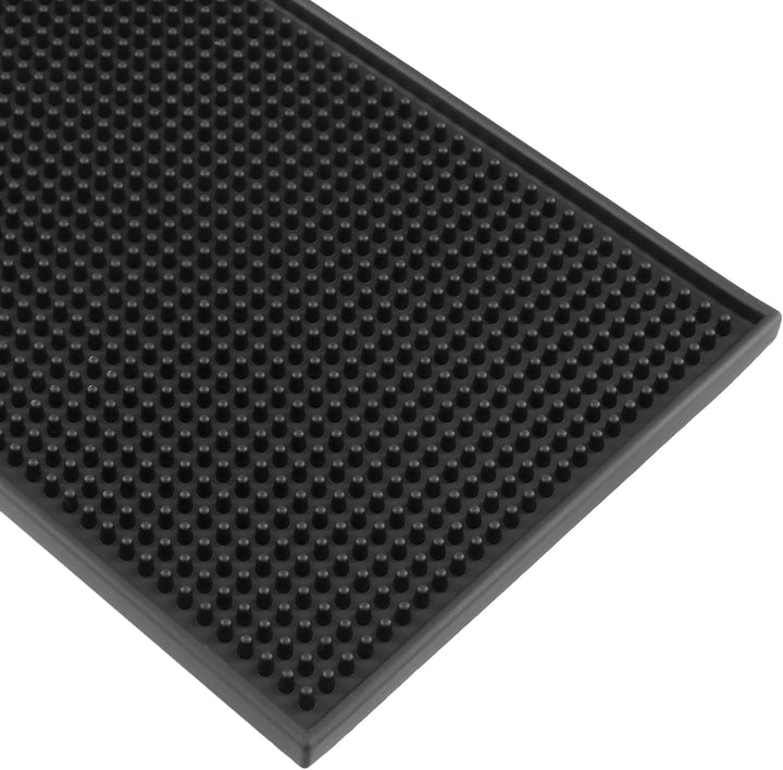 MOUYAT 8 Stück 15,2 x 30,5 cm Service-Bar-Matten, Schwarze Barmatten, PVC-Barmatten, Bar-Service-Aus