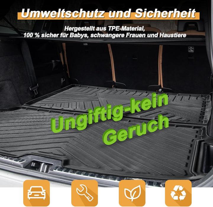 ECOZEN kofferraumwanne für Volvo XC90 2015-2026 TPE Allwetter Kofferraumwanne Original 3D-Scan 3-lag
