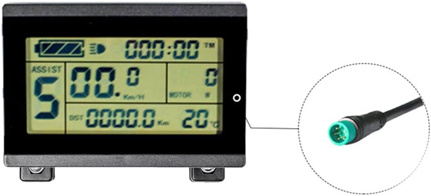 SPORTARC Elektrischer Geschwindigkeitsmesser E-Bike KT-LCD3U LCD Display Meter mit USB Buchse 24/36/
