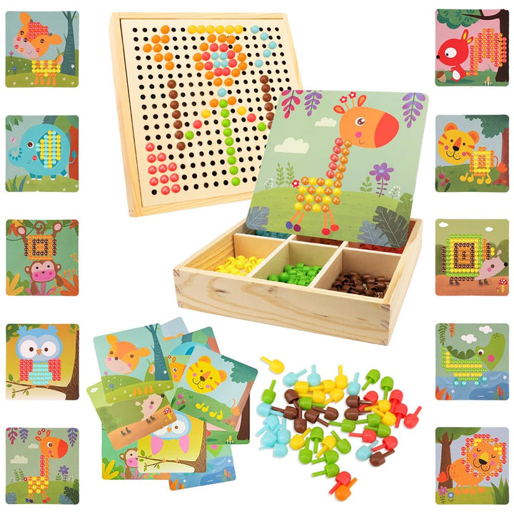 RANJIMA Mosaik Steckspiel, Mosaik Bastelset Kinder, Steckspiel ab 3 4 5 Jahre,mosaik steckspiel Pegb