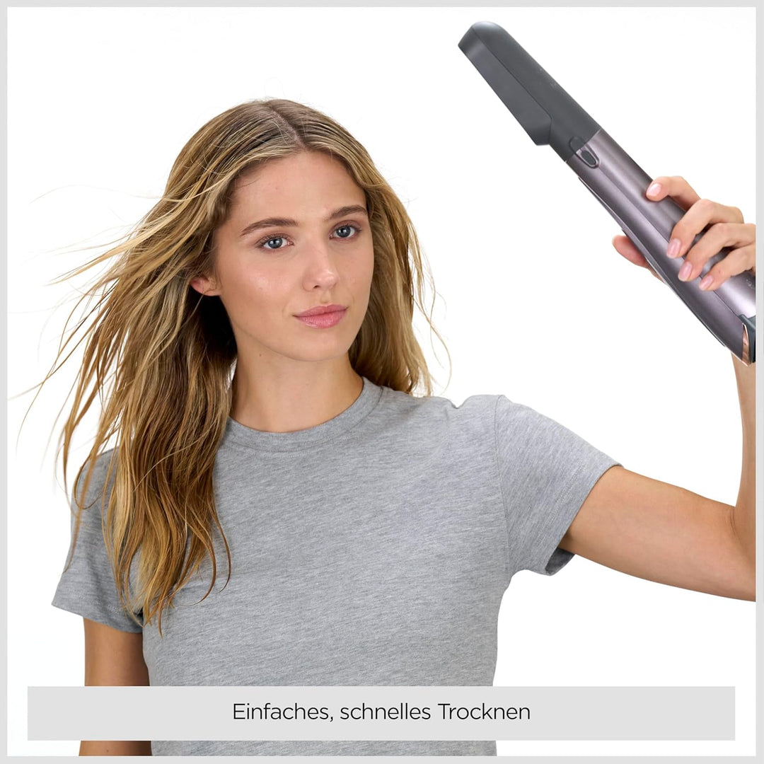 BaByliss Air Style 1000 Warmluftbürste mit 4 Aufsätzen zum Trocknen, Locken, Glätten und für Volumen