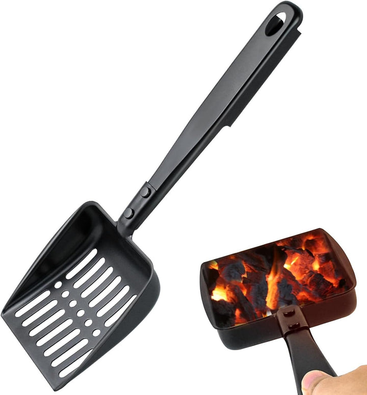 Metall Kamin Ascheschaufel Hohl Holz Ofen Sieb Eisen Kohle Schaufel Feuerstelle Werkzeug Langlebig O