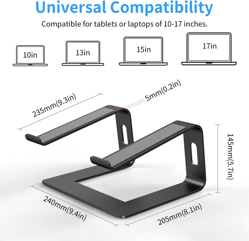 Bewahly Laptop Ständer, Ergonomisch Notebook Ständer, Aluminium Halter, Halterung, Stand für MacBook