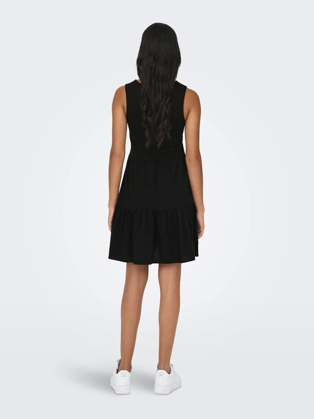 ONLY Female Kleid Normal geschnitten Rundhals Langes Kleid XXL Schwarz, XXL Schwarz