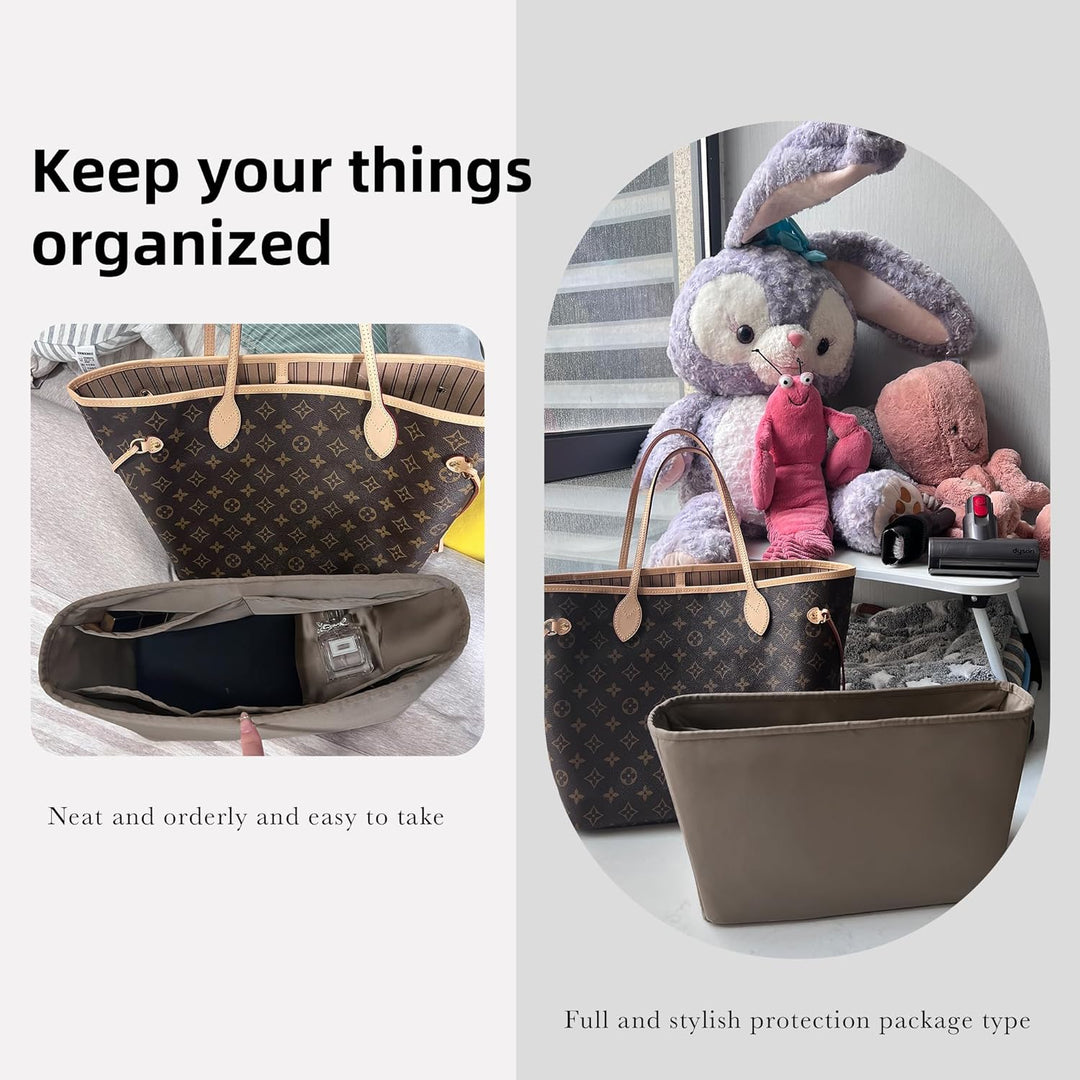 DGAZ Taschen Organizer Einsatz, Seide Innentasche für Neverfull PM/MM/GM, Leicht Taschenorganizer Sh