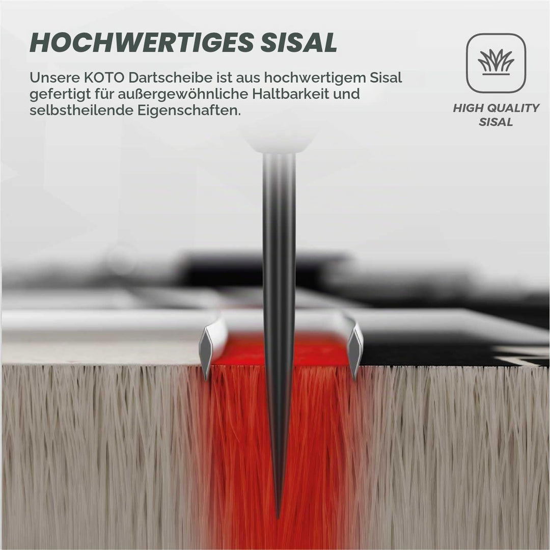 KOTO - King Pro + Dartbord Surround Rot, Hochwertiger Dart Surround für alle Dartscheiben, Dart Auff