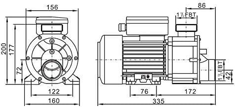 LX7 Whirlpoolpumpe DH1.0 Zirkulationspumpe 750 W
