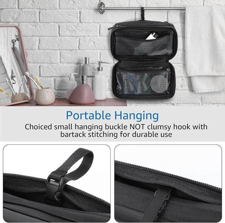 Purevave Kompakte Herren Kulturbeutel zum Aufhängen, Herren Dopp Kit für Reisen, wasserdicht, Waschb