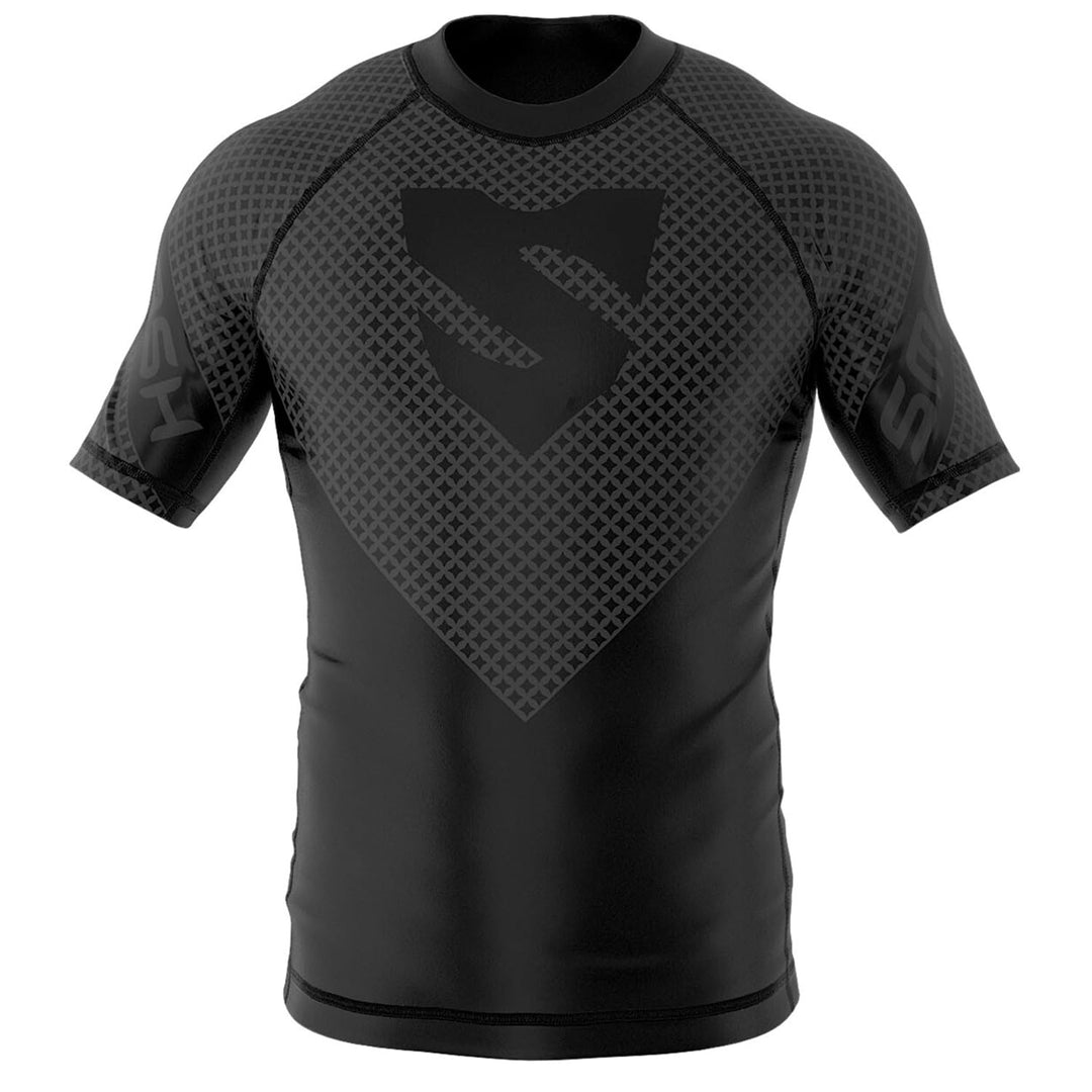 SMMASH Funktionsshirt Herren Rashguard Kurzarm Sportshirt MMA Thaibox Muay Thai Kickboxen Atmungsakt