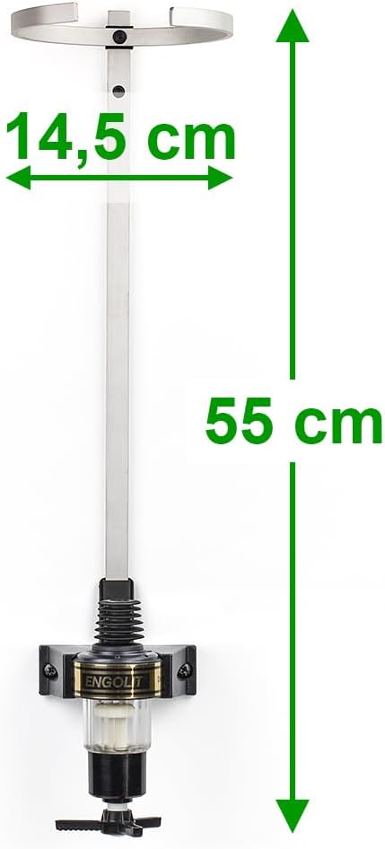 ENGOLIT 3-Liter-Flaschenhalter (inkl. 3,5 cl Drehkreuz-Dosierer) für Lange/grosse Flaschen ab 40 cm
