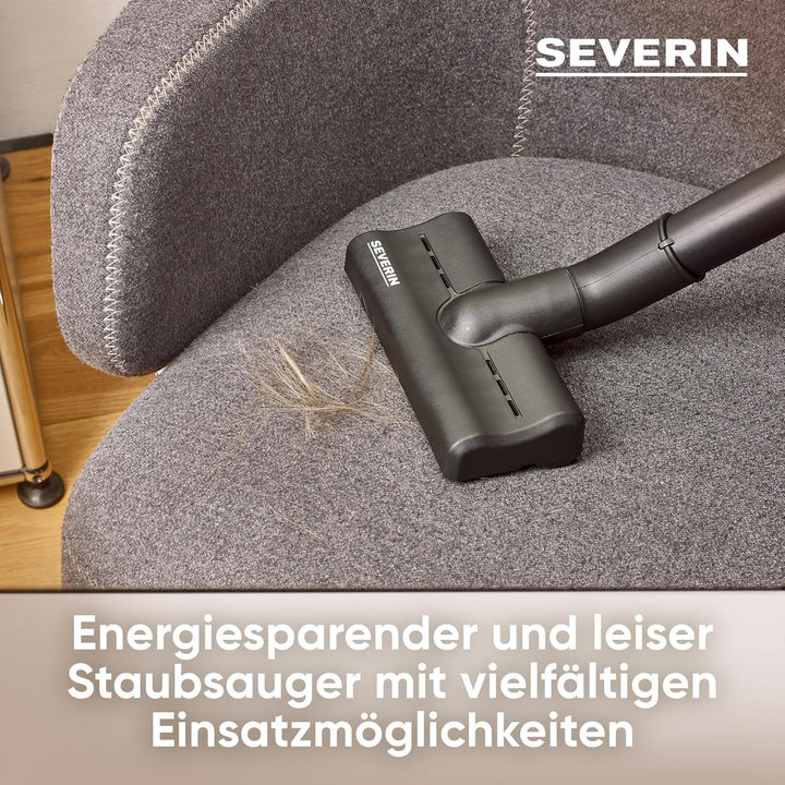 SEVERIN Bodenstaubsauger mit Beutel, leistungsstarker Staubsauger mit praktischem Zubehör, leiser Sa