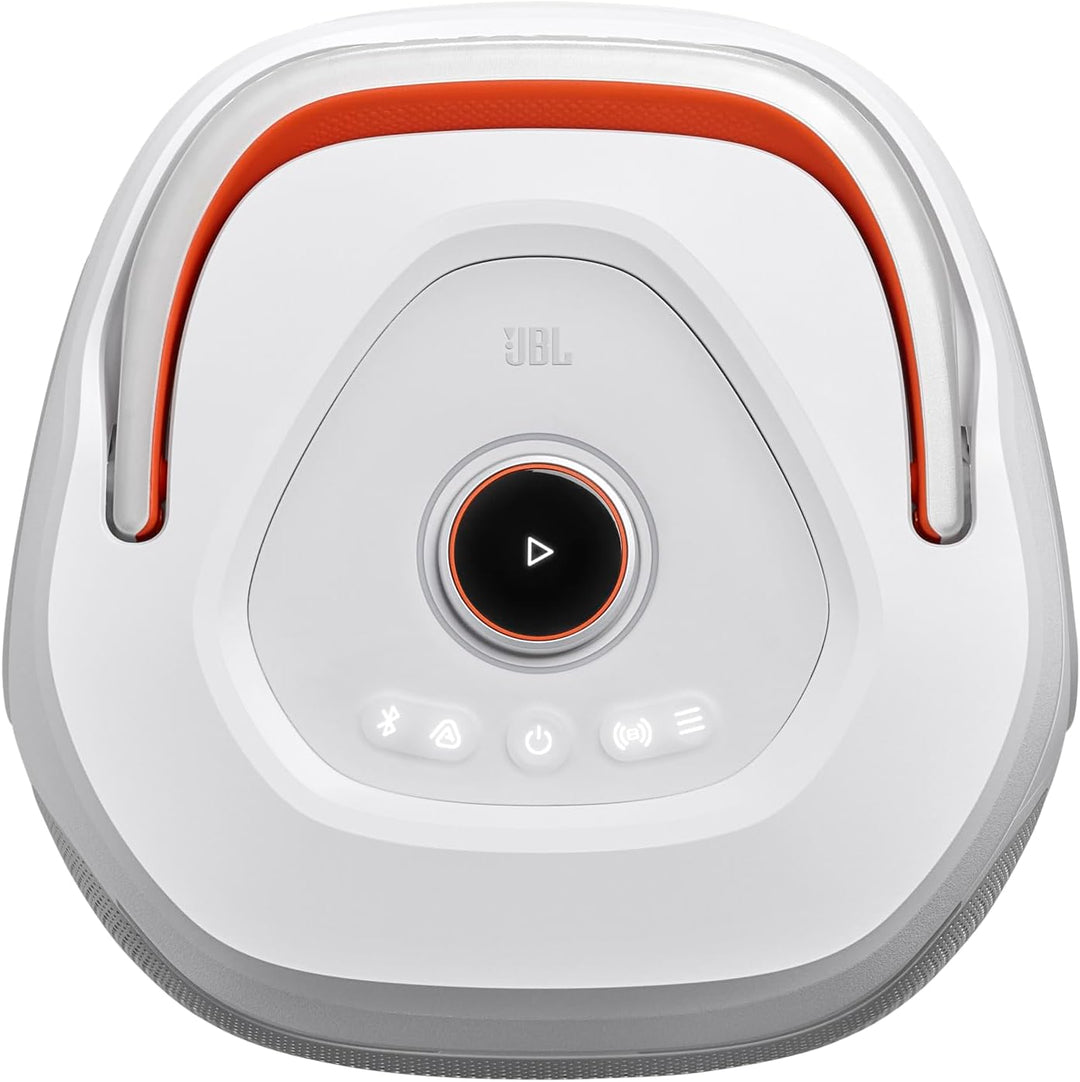 JBL PartyBox 130 tragbarer Partylautsprecher mit Klappgriff, Weiss | Bluetooth 5.3, Dynamischer Lich