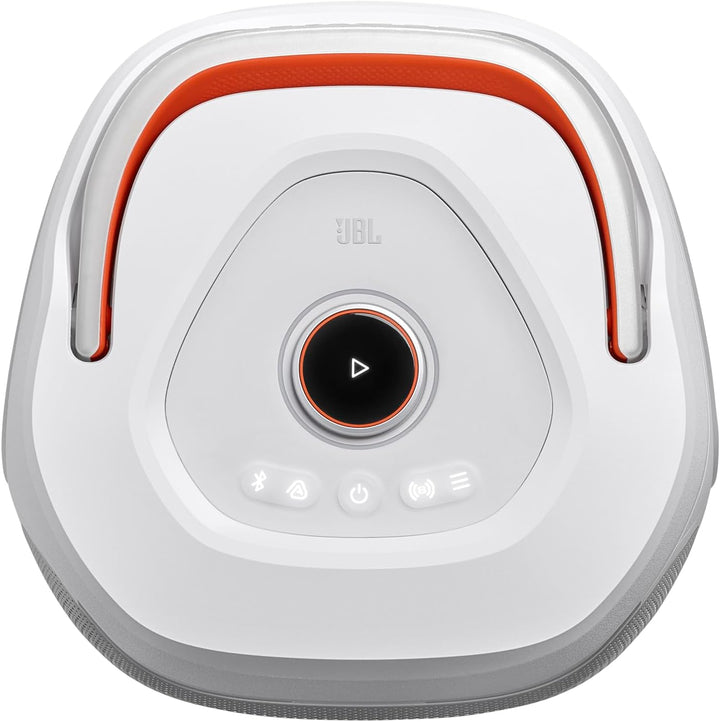 JBL PartyBox 130 tragbarer Partylautsprecher mit Klappgriff, Weiss | Bluetooth 5.3, Dynamischer Lich