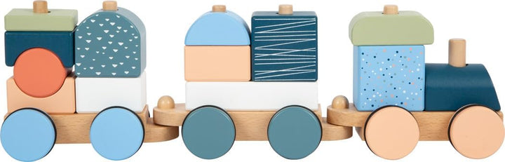 small foot Holzzug „Arctic“ aus FSC 100%-zertifiziertem Holz, Steck- und Stapelspiel, für Kinder ab