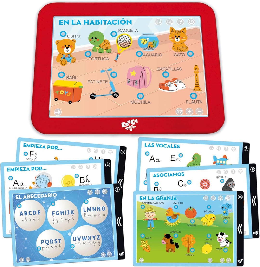 Educa 15435 Touch Junior Lernen Das Alphabet Lernspiel für Kinder, bunt, 30.5 x 23.4 x 6.1, Alphabet