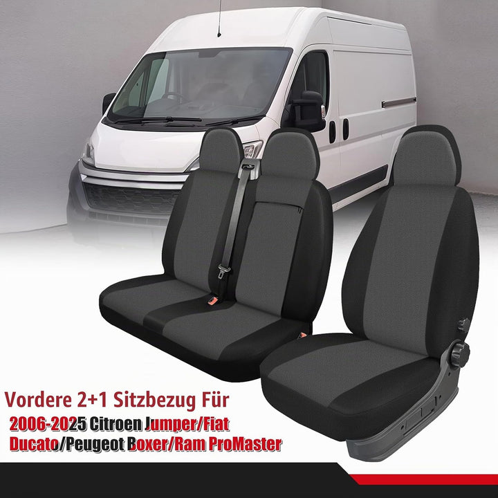 Sitzbezüge Auto für 2006-2025 FIAT Ducato Citroen Jumper- 2+1, Autositzbezüge Auto-Sitzschoner Schon