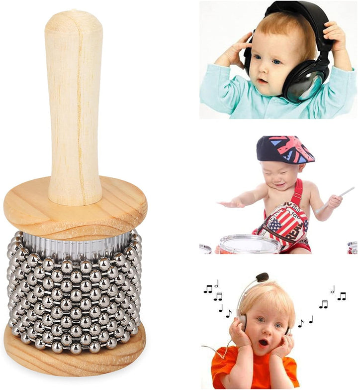 Kinder Holz Cabasa Handshaker Percussion Musikinstrument Lernspielzeug Geschenk