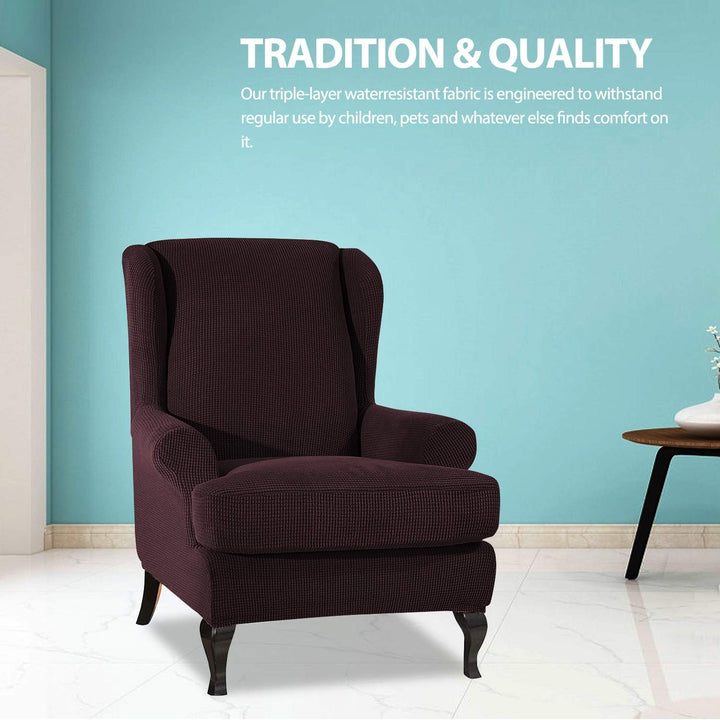 VanderHOME Stretch Sofabezug Ohrensessel husse ohrensessel bezug 1 Sitzer Stretch und antirutsch Ses