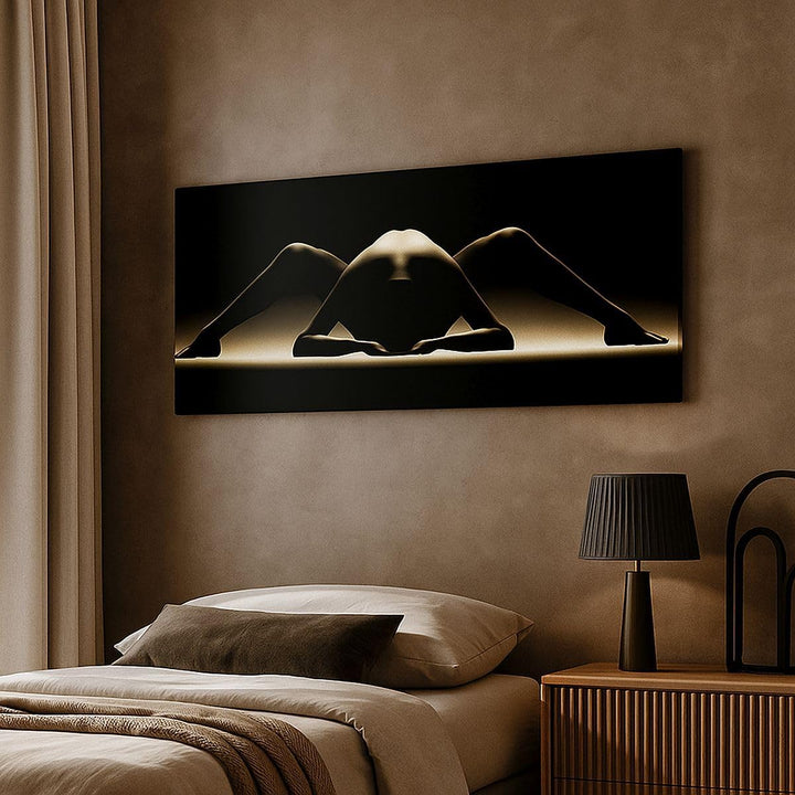 Bilder auf Leinwand 100x40cm Leinwandbild Nackter Körper Modell künstlerische Pose Gross Wanddeko Bi