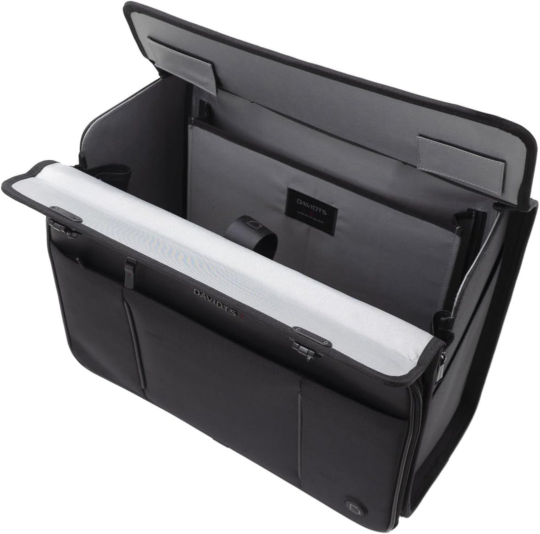 Pilotenkoffer Aktenkoffer Unisex Lehrerkoffer Trolley 47 cm Schwarz