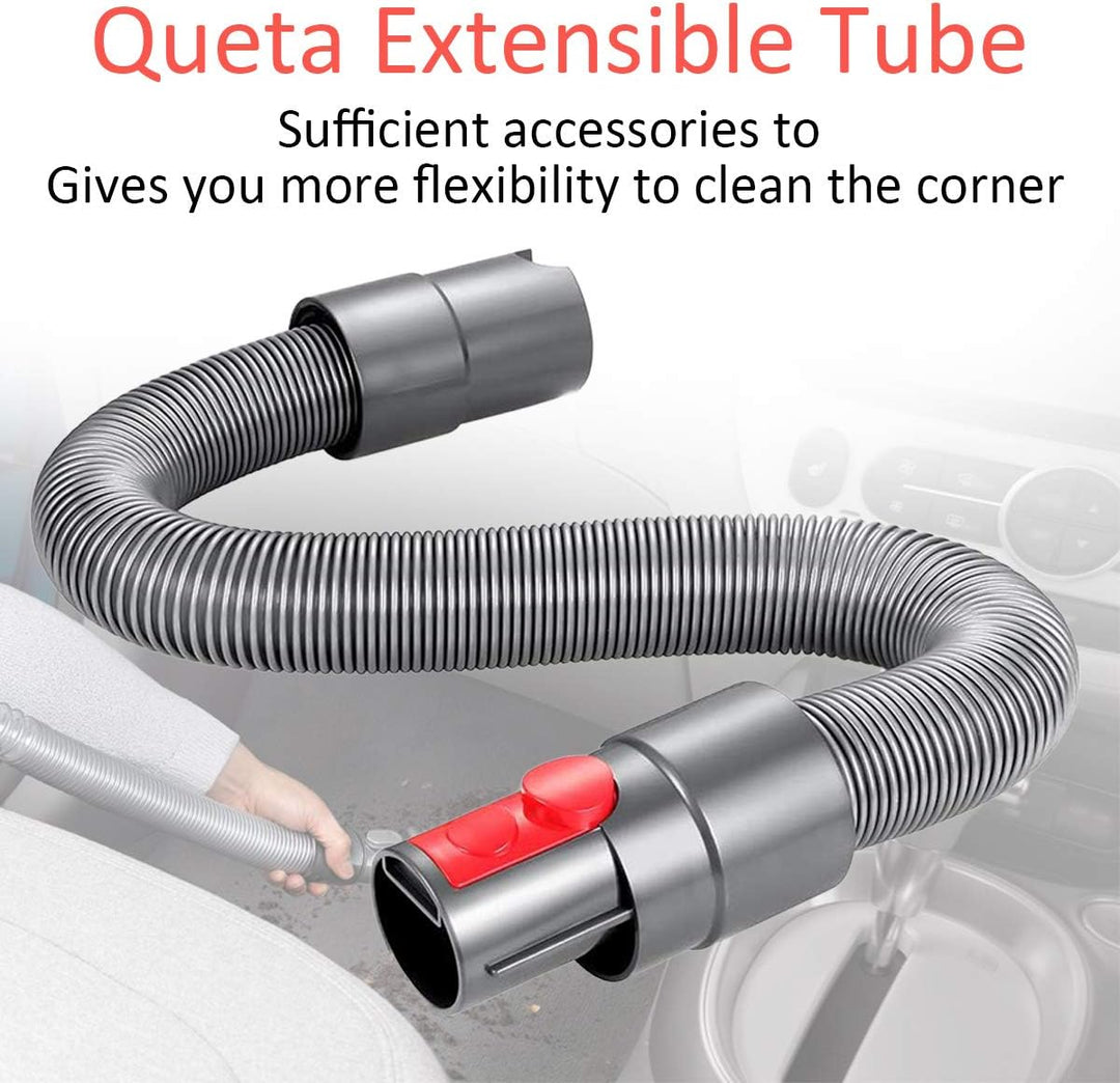 Queta Dehnbarer flexibler Schlauch für Dyson V7 V8 V10 SV10 SV11 Serie, Schlauch