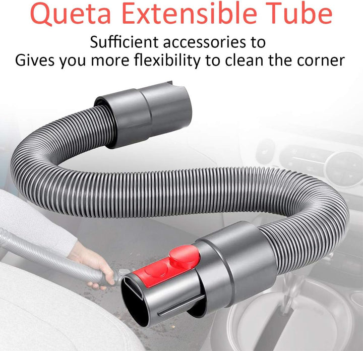 Queta Dehnbarer flexibler Schlauch für Dyson V7 V8 V10 SV10 SV11 Serie, Schlauch