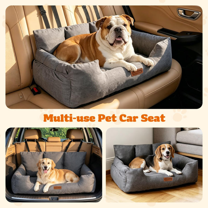Nobleza - Hunde Autositz für Mittelgrosse und Grosse Hunde, Abnehmbarer und Waschbarer Auto Reise Hu