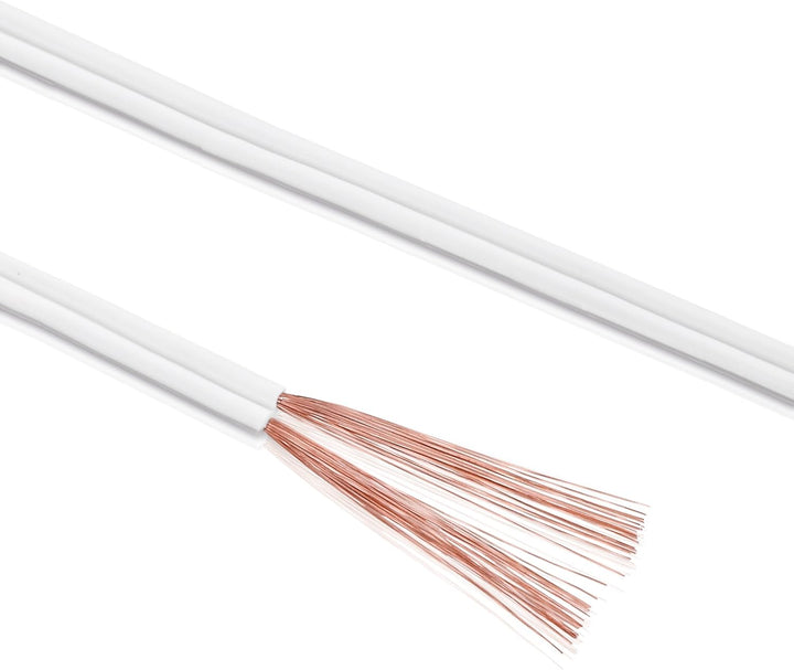 sonero® 100 Meter 2x1,50mm² CCA Lautsprecherkabel / Boxenkabel, Farbe: weiss 2x1,50mm² 100m weiss, 2