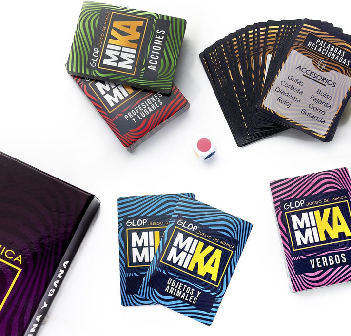 Glop Mimika - Juego de Mímica - Juegos de Mesa - Juegos de Mesa Adulto para Fiestas Con Amigos - Jue