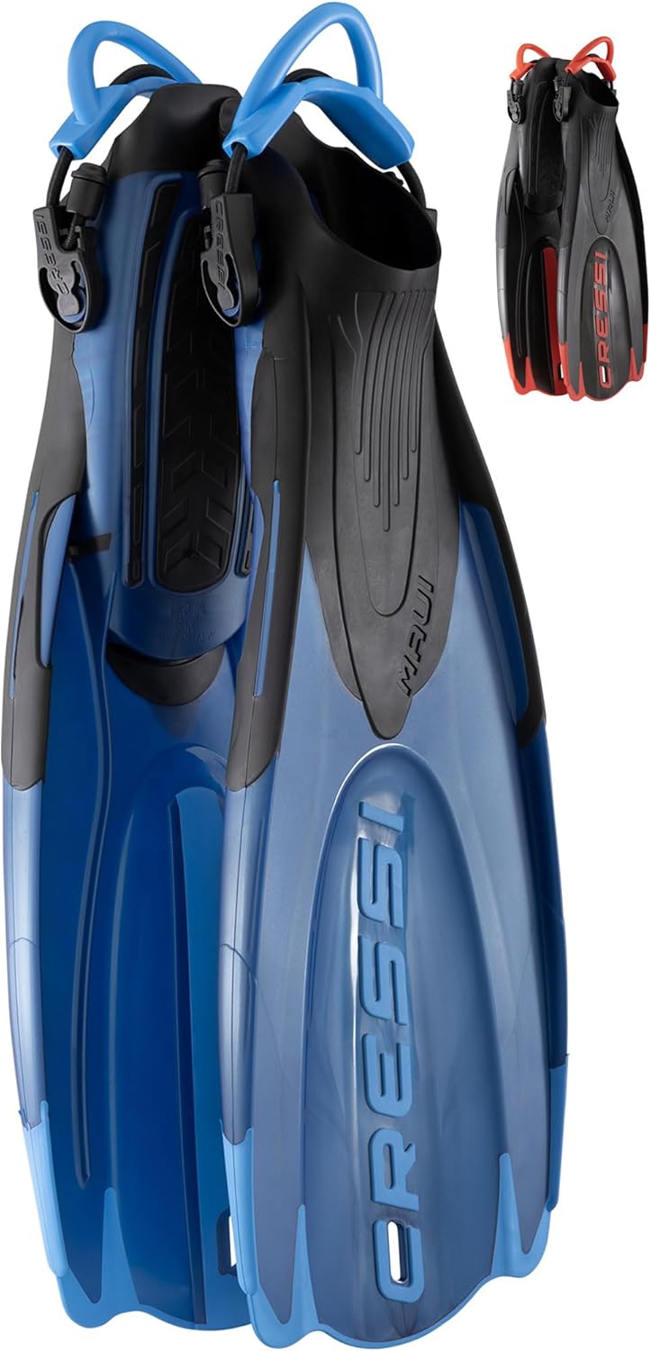 Cressi Unisex-Adult Maui Fins Flossen S/M Schwarz/Blau, S/M Schwarz/Blau