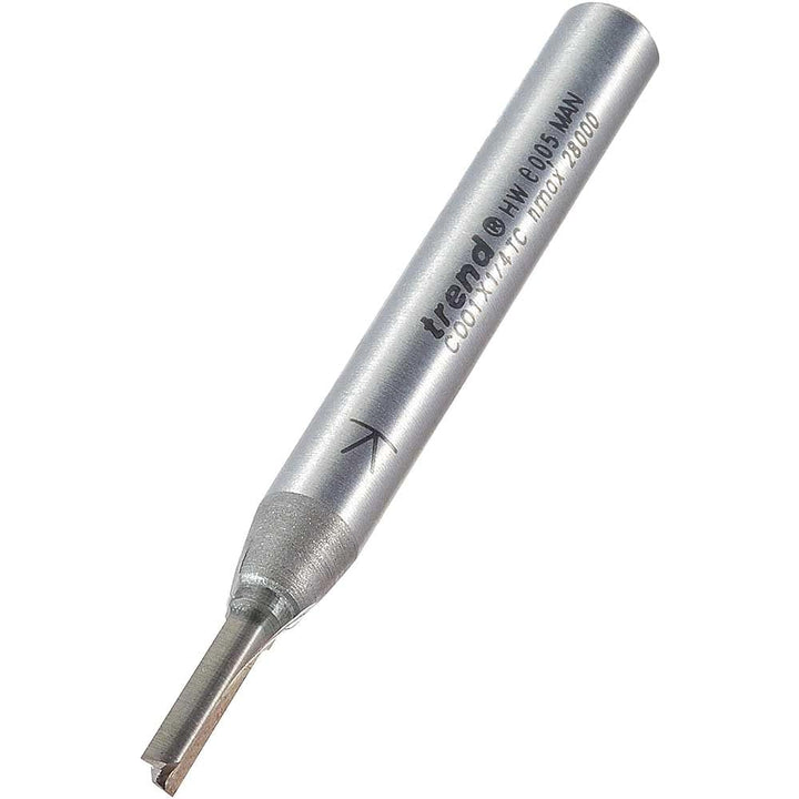Trend C001 X 1/4 Wolframkarbid Zwei Flöte 3,2 mm 3.2 x 9.5mm, 3.2 x 9.5mm