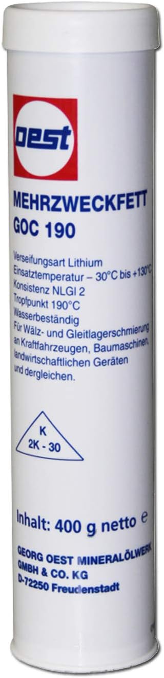 Mehrzweck Einhand Fettpresse EFP400 Set - Mit 2x Schmierfett IXELON GOC190, je 400g, ideal für präzi