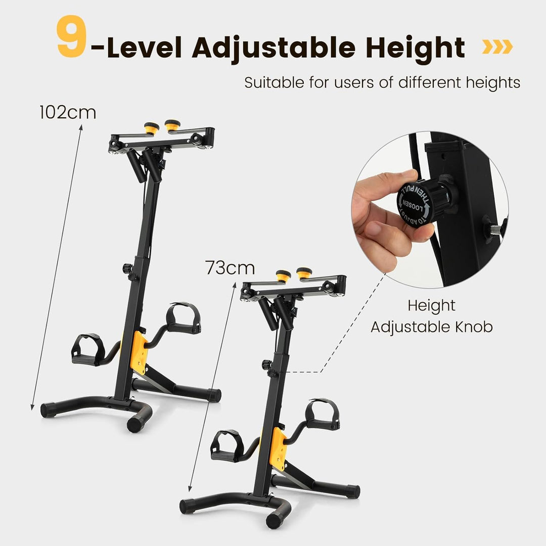 KOMFOTTEU Heimtrainer Fahrrad Multifunktional für Senioren, Pedaltrainer Arm- und Beintrainer, verst