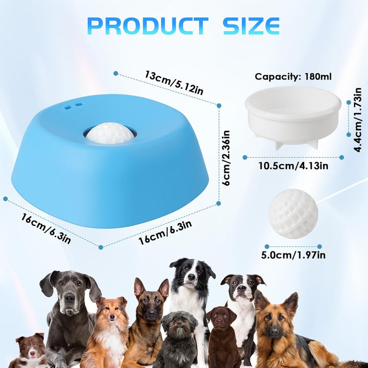 Dfydghb Schleckball Hunde, Beissfester Gummi Lick Bowl für Hunde Hundelickspielzeug, Nonrutsch Leckb